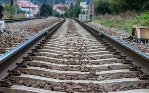 railroad railway train tracks transportation