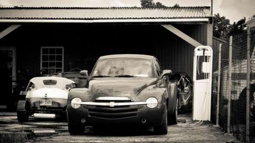 cars vintage garage driveway automotive