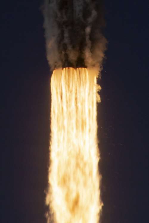 rocket liftoff fire flames hot