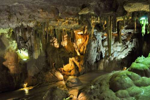 cave grotto underground rocks