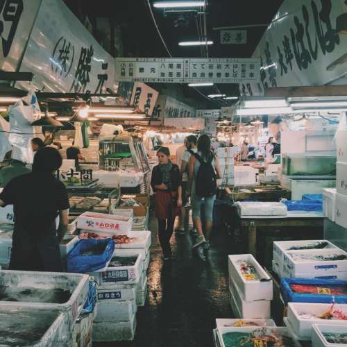 korea wet market meat seafoods