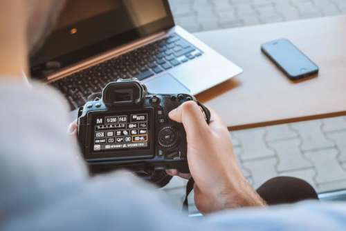 black camera lens photography accessory