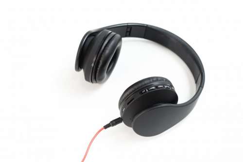 headphones headset music black speaker