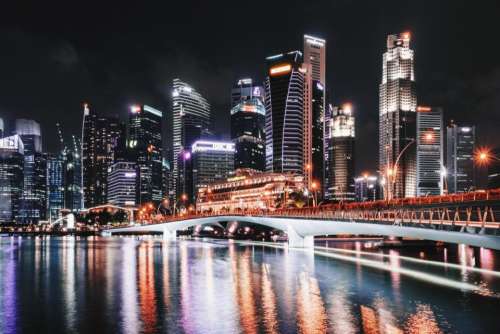 singapore bridge buildings infrastructure architecture