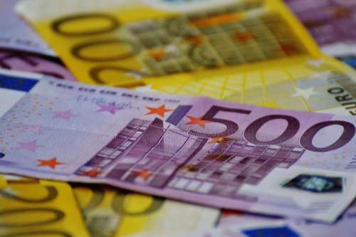 money bills notes euros finance