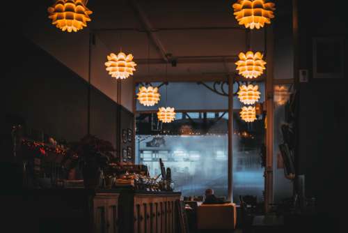 rustic restaurant business lamps lights