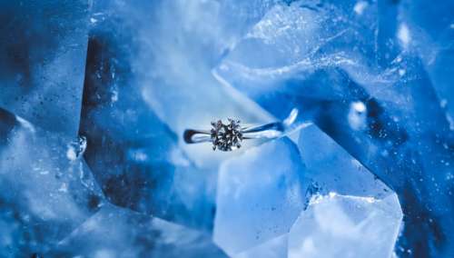 blue crystal stone nature diamond