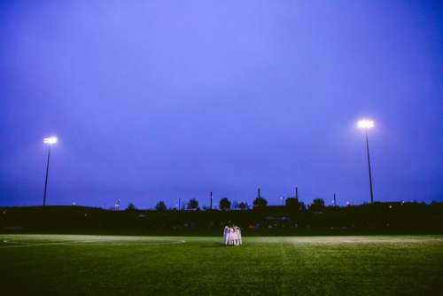 soccer field lights night dark