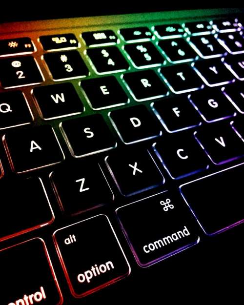 laptop computer keyboard blur electronic