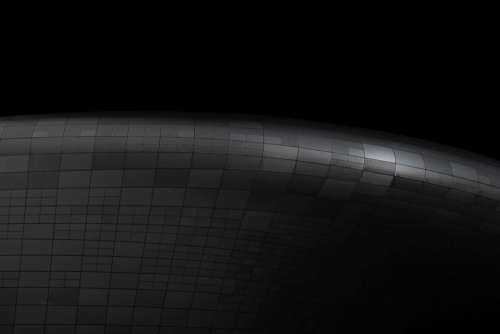 black curves lines dark architecture