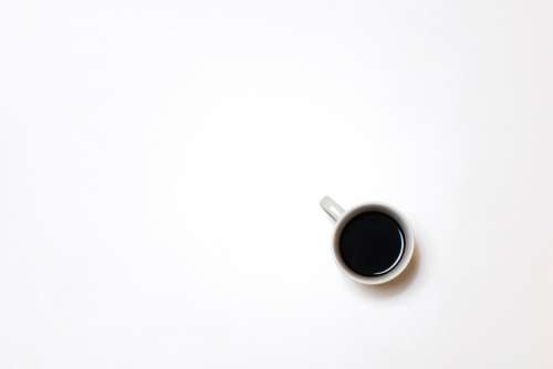 white cup mug black coffee
