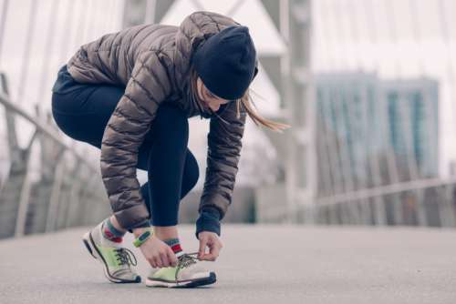woman sneakers workout training sport