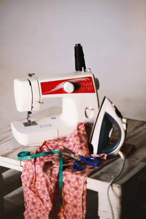 sewing machine iron clothes fashion