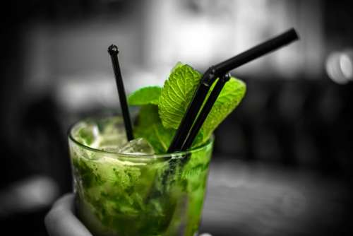 glass juice ice beverage green
