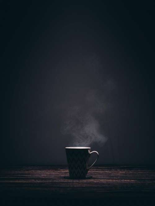 cup mug steaming smoke coffee