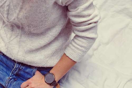 clothes fashion sweater watch jeans