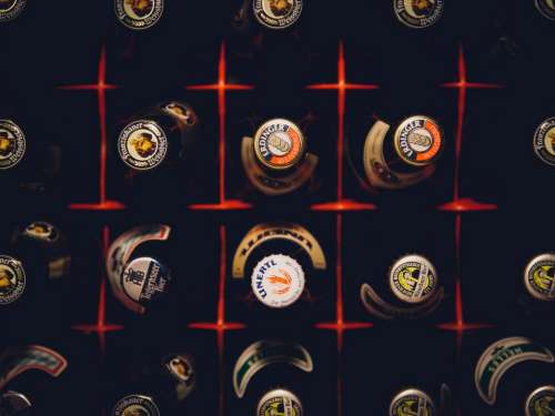 beer bottles case alcohol drinks