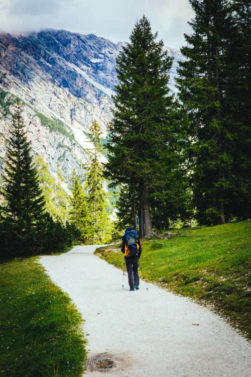 nature mountaineer people alone trek