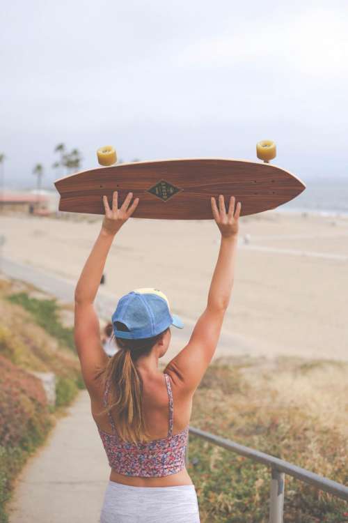 skateboard longboard people girl adventure