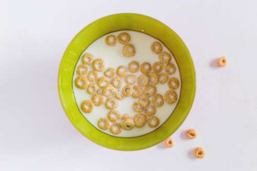 cereal breakfast food bowl milk