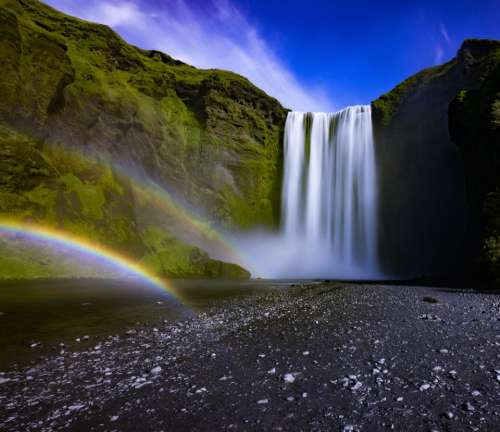 mountain landscape highland nature waterfalls