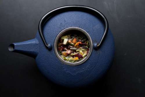 tea pot herbs drink