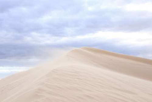 nature landscape sand desert clouds