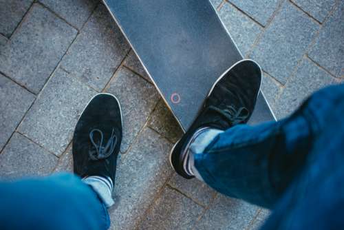 skateboard feet deck youth exercise