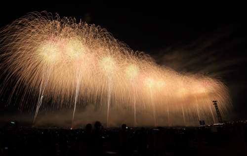 fireworks spark clouds sky nature