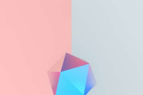 pastel flat lay geometric object colorful