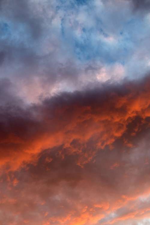 colorful sunset clouds sky nature