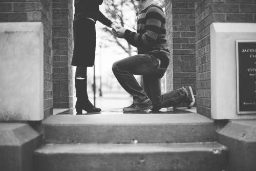 black and white people man woman couple