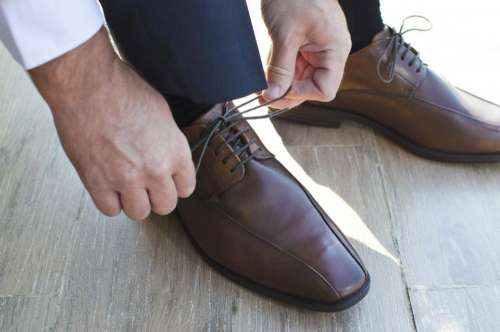 shoes knot footwear wooden floor