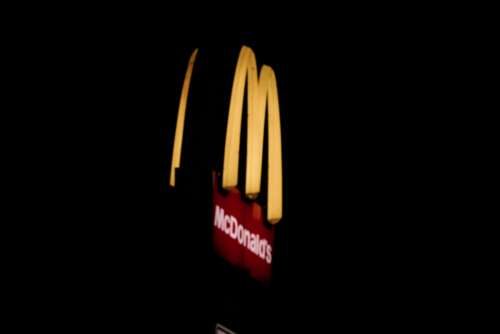 vintage mcdonalds sign yellow red