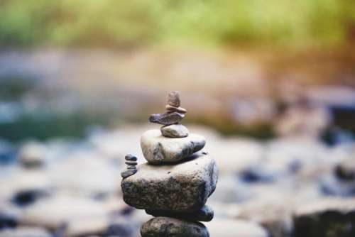 rocks stones balance meditation concentration