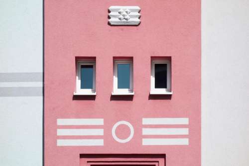architecture building infrastructure pink wall