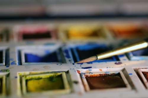 watercolours paint color colors blue