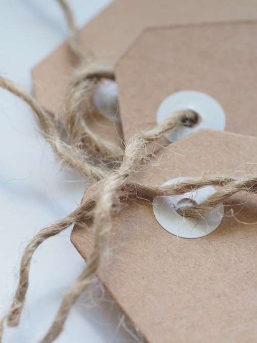 cardboard parcel tags name tags string