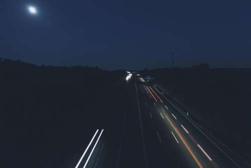 city streets night long exposure