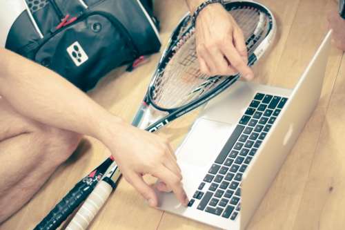 squash rackets macbook laptop computer