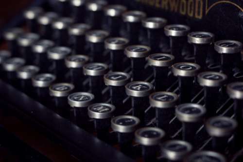 typewriter vintage letters