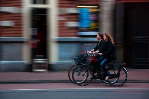 cyclists bikers bicycles girls women