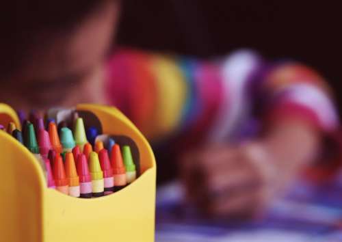 crayons drawing art creative colors