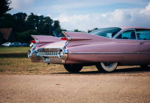 car vintage pink vehicle transportation