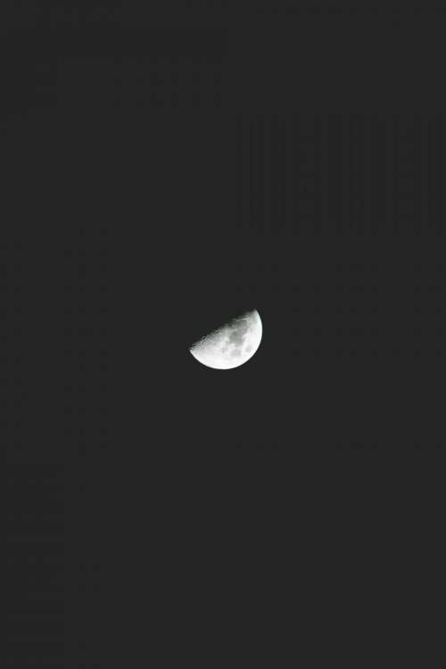 dark night sky moon light