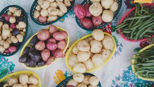 Beans farm food market potatoes