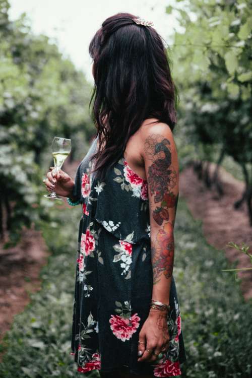 woman wine vineyard female lady