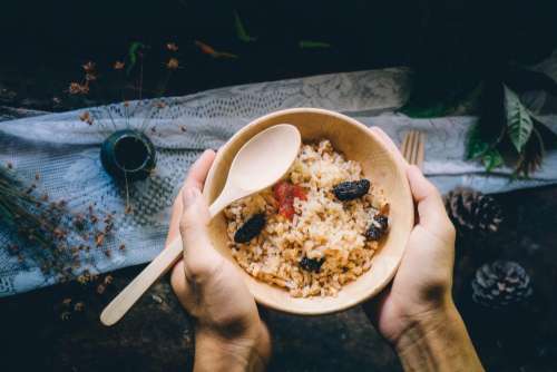 rice bowl topping food breakfast