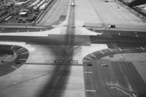 airport runway tarmac airplanes transportation