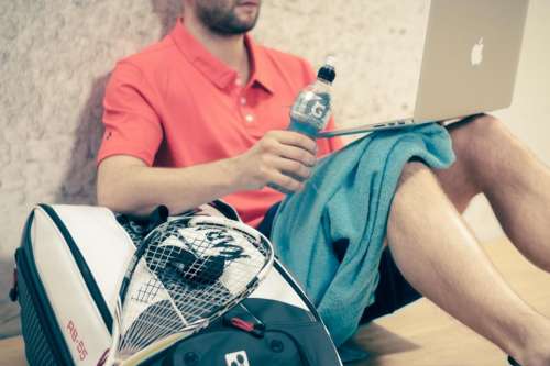 guy man squash racket sports